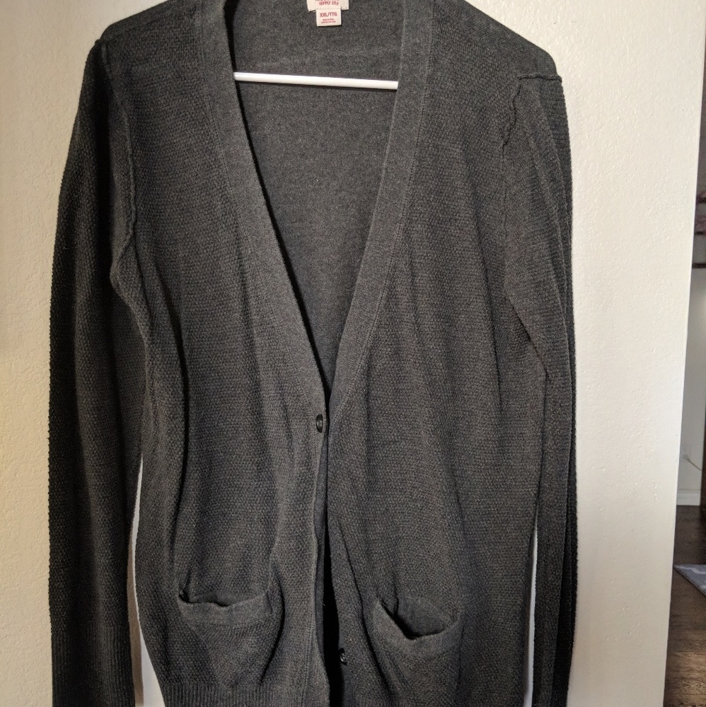 Mossimo Supply grey textured cardigan